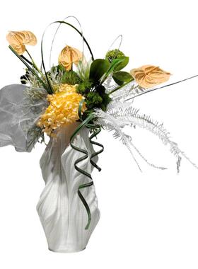 简约现代白色花瓶仿真花摆件