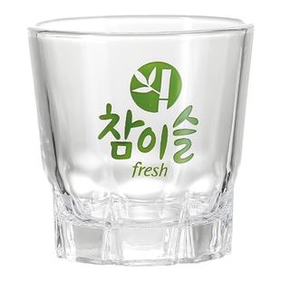 韩国真露烧酒杯韩剧同款烤肉店小竹子清酒杯玻璃杯子白酒杯外贸