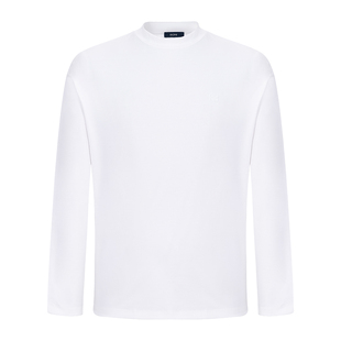 堡尼秋冬新品商务净色长袖T恤男士休闲圆领棉混纺体恤衫LO511052B