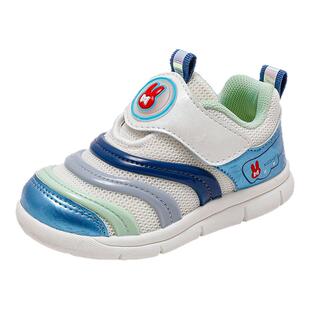 班纳米菲春秋款宝宝鞋子男秋季一脚蹬毛毛虫童鞋男童儿童运动鞋