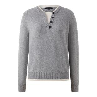 【绵羊毛】PRICH时尚格雷系假两件针织衫冬季新款气质毛衣女