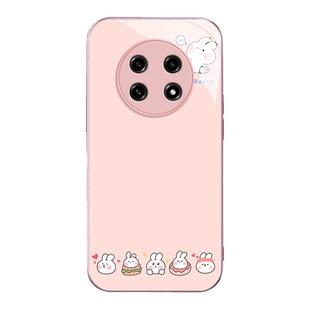 适用于OPPOA58新款手机壳A57时尚创意A55s卡通简约A36卖萌兔子A32金属漆A11X玻璃保护套A1活力版全包防摔壳