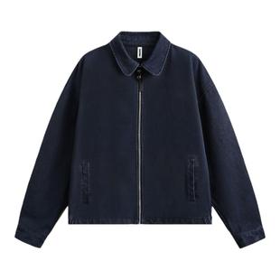 布老哥Blog春季美式复古水洗底特律百搭clf显高哈灵顿外套W397