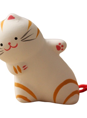 日本陶制招财猫小兔子摆件礼物