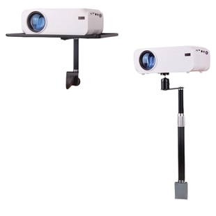 投影仪支架木板床桌面二用免打孔固定夹款伸缩万向旋转坚果极米英制1/4螺丝孔通用床头置物架