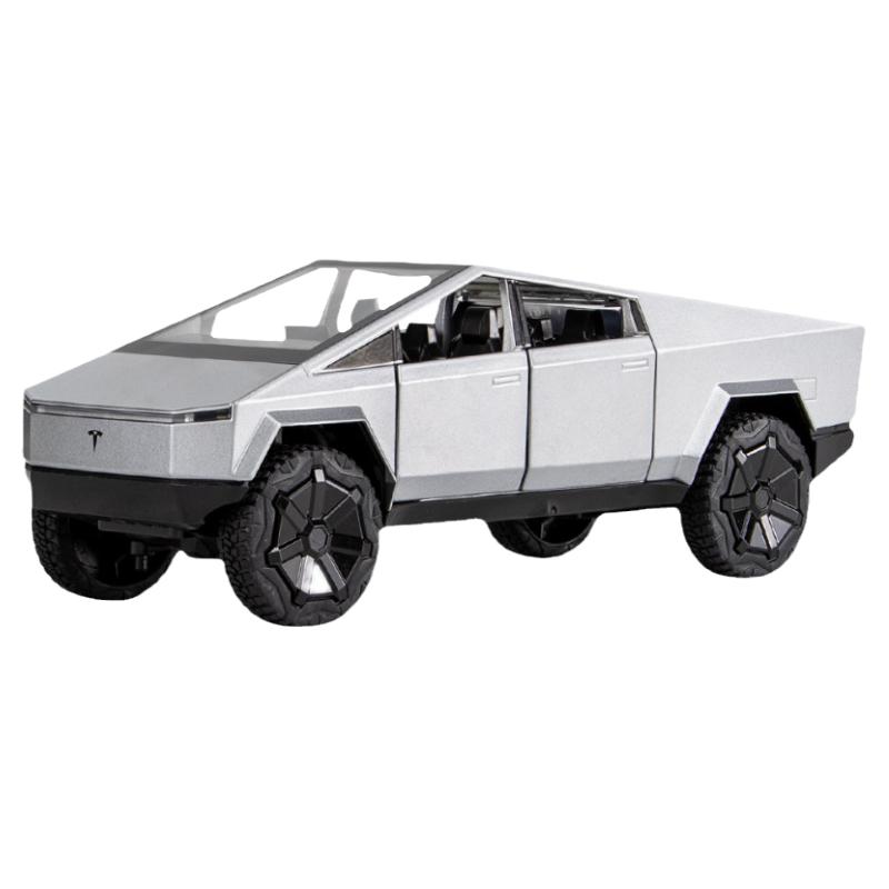1：24特斯拉CYBERTRUCK合金车模赛博皮卡汽车模型摆件仿真玩具车