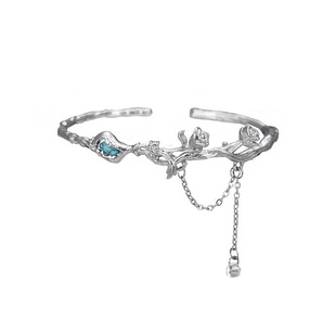 苦夏系列花瓶手镯原创小众设计新中式花朵手链绿松石高级冷淡风