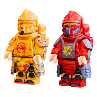 和平精英地铁逃生动力机甲大刀轩辕七级套人仔积木玩具适用乐高