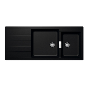 Hansgrohe汉斯格雅雅生厨房花岗岩水槽岩浆黑430295带下水件43911