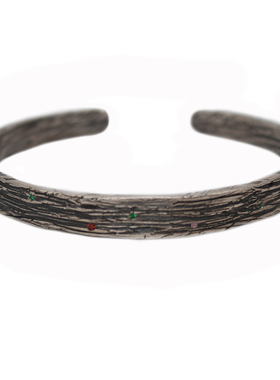 南风歌原创设计枯木逢春纯银手镯