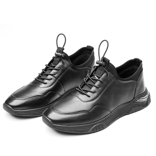 江苏玉人全牛皮透气通勤休闲鞋真皮透气平跟商务皮鞋男士轻便潮鞋