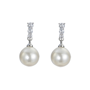 深海母贝珍珠耳钉轻奢高级感气质大气2026新款爆款S925银耳环耳饰