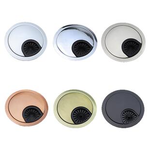 桌面线孔盖 锌合金电脑办公桌圆形洞穿线盒装饰孔盖 开孔50 53 60