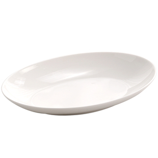 骨瓷超大号长条椭圆盘纯白蒸鱼盘子12/14烤鱼盘深鱼盘餐具菜盘子