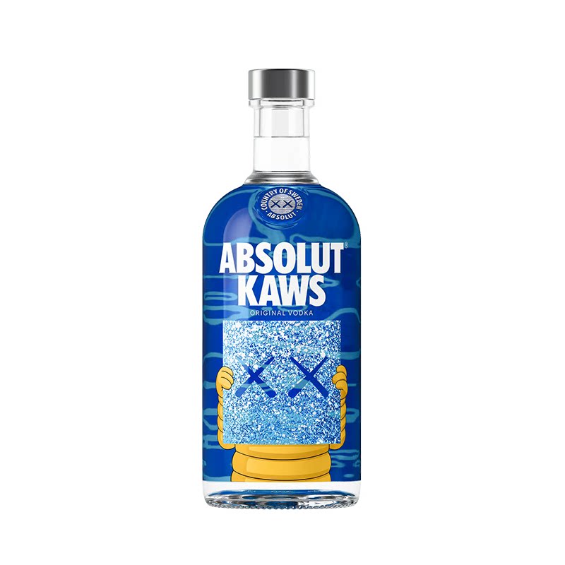 【新品】Absolut kaws绝对伏特加考斯限量版700ml进口洋酒调酒正