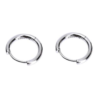 LUXTA素圈耳环s925纯银嘻哈耳圈