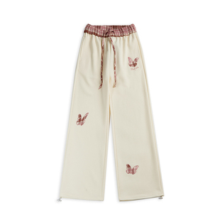 自然涩超好看的冬装运动直筒卫裤女秋季新款初中生阔腿休闲长裤子