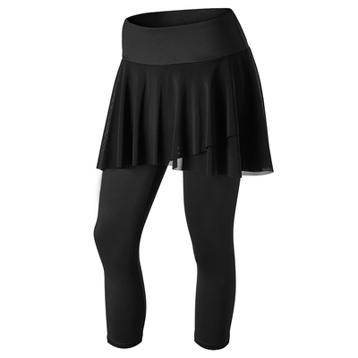 七分网球裙裤女速干打底裤带球兜