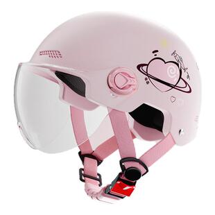 新国标秋冬女士3C认证四季通用防晒安全头盔电动车头盔半成人可爱