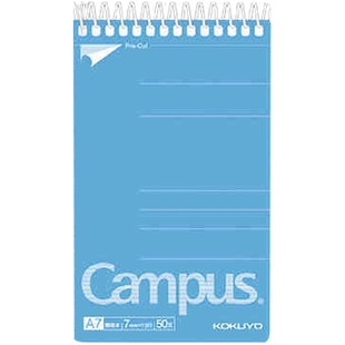 日本kokuyo国誉文具A7螺旋竖翻本campus笔记本随身记事本简约迷你小号口袋本子学生文具练习本