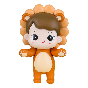 烘焙蛋糕装饰狮子座宝宝玩偶套装摆件毛毡小狮子双层HB插牌插件