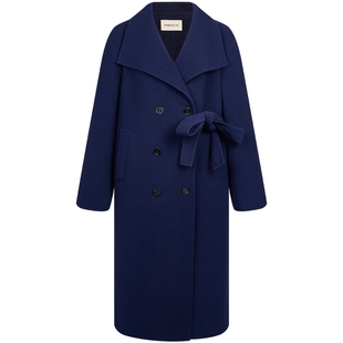 宝姿PORTSPURE女装冬季优雅翻领毛呢大衣RT9C203UWW052