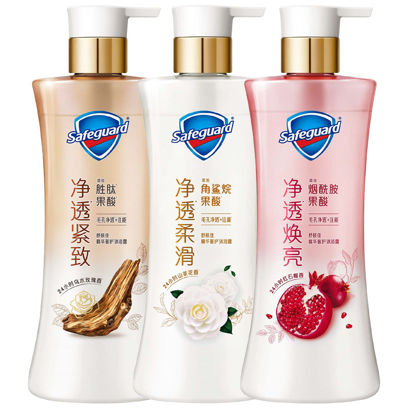 舒肤佳净透沐浴露乳液乌木玫瑰果酸焕肤深层滋润持久留香官方正品