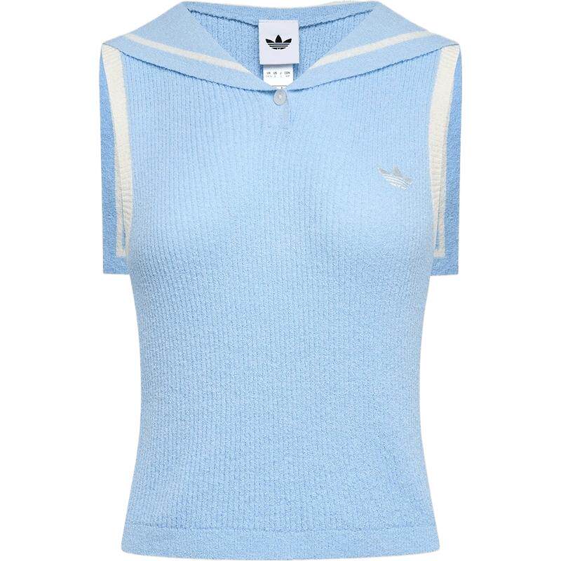 adidas阿迪达斯三叶草女子南法假日度假风运动无袖POLO衫KX0746