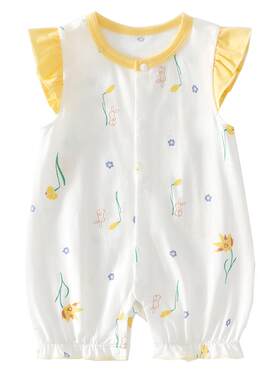 小聪熊婴儿衣服夏季薄款连体衣女