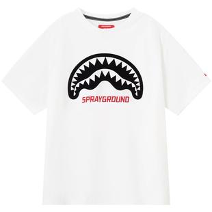 SprayGround2026夏季鲨鱼嘴印花短袖T恤男女美式宽松半袖潮牌上衣