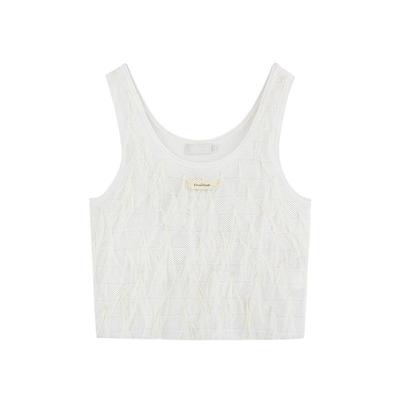 REVAN芮范2024秋季新品设计师款仙气感氛围羽毛背心RM71202023