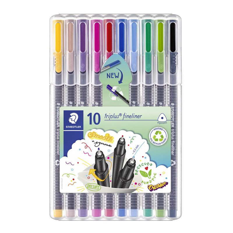 德国施德楼334勾线笔画笔手账笔多主题彩色记号笔手绘笔手抄报笔手账日记细字笔ins风手账笔少女旅行笔记