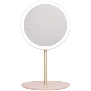 MUID化妆镜便携折叠led台式带灯桌面梳妆镜旅行充电家用补光镜子