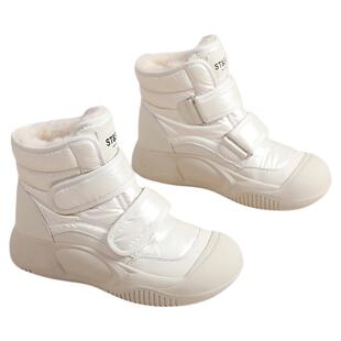 星期六短靴子女款小个子配裙子百搭时装靴冬季加绒加厚保暖雪地靴