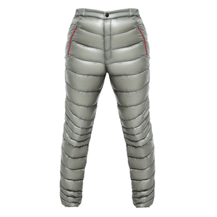 天石侧拉链羽绒裤男女户外徒步露营登山防风加厚保暖白鹅绒裤鸭绒