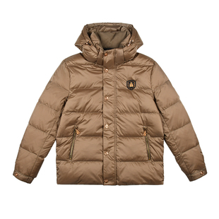 雷迪波尔男装羽绒服2024秋冬新款可脱卸帽后背烫印鸭绒保暖厚外套