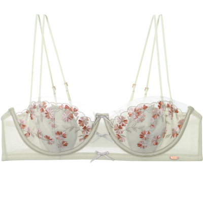 大胸显小内衣性感法式蕾丝兔耳杯