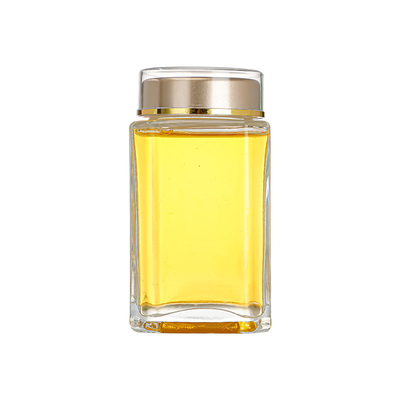 新款加厚蜂蜜瓶密封罐透明玻璃六棱装蜂蜜专用瓶子分装瓶果酱膏方