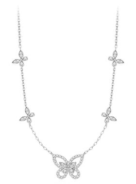 幻影蝴蝶925银项链女情人节礼物