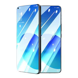 适用oppoReno6钢化膜Reno8/7/5/5k/4手机膜Pro全屏rone3覆盖2z元气5g版oppoace2曲屏por+opporenoz十se贴oppo