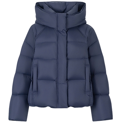 衣香丽影连帽短款羽绒服女