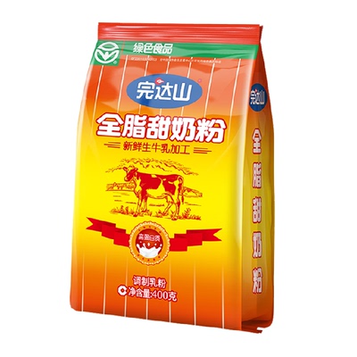 完达山全脂营养早餐甜味奶粉400g×1组