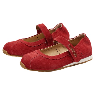 蹀愫红色薄底增高3.5配裙芭蕾玛丽珍运动鞋TA65371-50