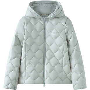 Marc O'Polo/MOP冬季新款时尚连帽宽松时尚葫芦纹羽绒服外套女士