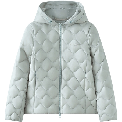 Marc O'Polo/MOP冬季新款时尚连帽宽松时尚葫芦纹羽绒服外套女士