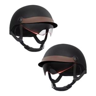 新国标3C认证夏季复古半盔电动电瓶车头盔男女士四季透气轻便头盔