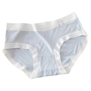 秋物语春夏轻薄莫代尔抑菌女生内裤 中腰无痕边可爱小脑斧纯棉档
