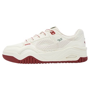 乔丹复古红色潮流增高板鞋运动鞋女2026年春季新款革面防水休闲鞋