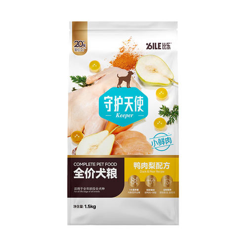 比乐狗粮鸭肉梨低敏小型中大型成犬幼犬成泰迪萨摩耶全期犬粮12kg