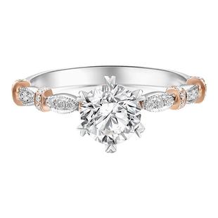 TopMiya【培育】18K金人工人造合成钻石法式设计50分求婚钻戒指女